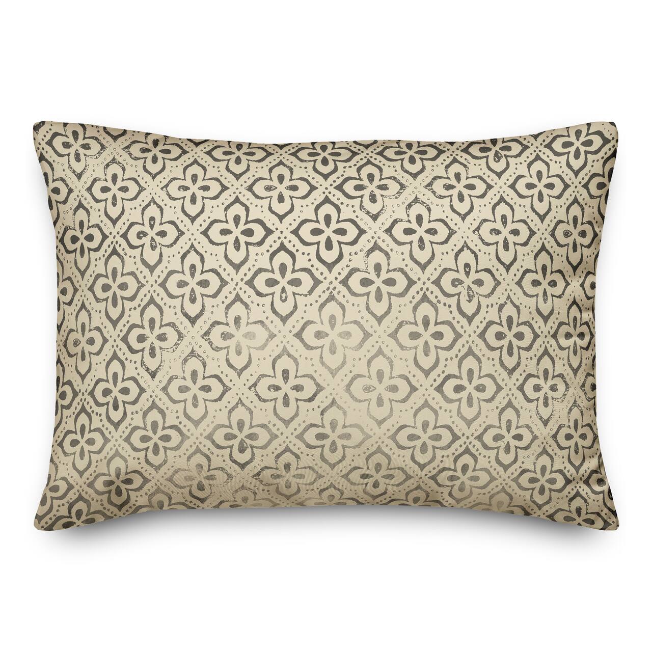 Floral Tile Pattern Throw Pillow 14" x 20"